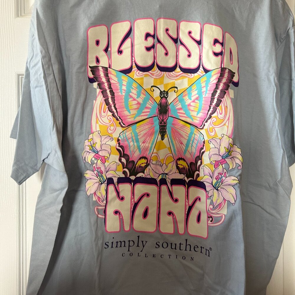 Simply Southern Women's SS Tee "Blessed Nana" Size XXL